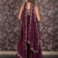 Rajwada Purple Straight Embroidered Stitched Kurta Set With Dupatta For Women