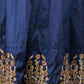 Rajwada Dark Blue Embroidered Stitched Flared Long Anarkali Gown With Dupatta For Women