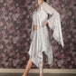 Rajwada Silver A-Line Patterned Indo Western Dress For Women