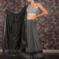 Rajwada Grey Embellished Lycra Saree with Unstitched Blouse for Women