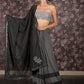 Rajwada Grey Embellished Lycra Saree with Unstitched Blouse for Women