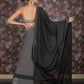 Rajwada Grey Embellished Lycra Saree with Unstitched Blouse for Women