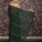 Rajwada Dark Green Satin Embellished Saree Without Blouse For Women