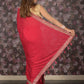 Rajwada Magenta Embroidered Crepe Saree With Unstitched Blouse For Women