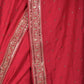 Rajwada Magenta Embroidered Crepe Saree With Unstitched Blouse For Women