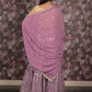 Rajwada Lilac Sequins Embroidered Semi Stitched Lehenga Set With Dupatta And Unstitched Blouse For Women