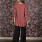 Rajwada Brown Flared Embroidered Stitched Kurta For Women