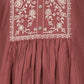 Rajwada Brown Flared Embroidered Stitched Kurta For Women