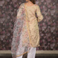 Rajwada Light Green Sequins Embroidered Silk Bend Stitched Kurta Set for Women