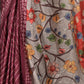 Rajwada Burgundy Bandhani Print Crepe Saree with Unstitched Blouse for Women