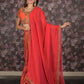 Rajwada Red And Orange Semi Stitched Embroidered Silk Blend Lehenga with Stitched Blouse And Dupatta For Women