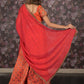 Rajwada Red And Orange Semi Stitched Embroidered Silk Blend Lehenga with Stitched Blouse And Dupatta For Women