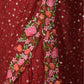 Rajwada Maroon Floral Embroidered Georgette Saree with Unstitched Blouse for Women