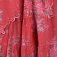Rajwada Red Printed Semi Stitched Lehenga with Unstitched Blouse And Dupatta For Women