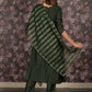 Rajwada Dark Green Embroidered Stitched Cotton Blend Kurta Set for Women