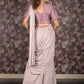 Rajwada Light Pink Embroidered Lycra Ready-To-Wear Saree With Stitched Blouse For Women