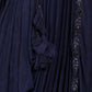 Rajwada Navy Blue Lycra Embellished Saree With Stitched Blouse For Women