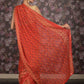Rajwada Red Bandhani Print Georgette Saree with Unstitched Blouse for Women