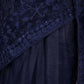 Rajwada Navy Blue Embroidered Net Saree with Unstitched Blouse for Women