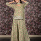 Rajwada Light Green Gota Embroidered Stitched Cotton Lehenga with Stitched Blouse for Women