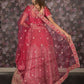 Rajwada Magenta Velvet Heavy Embroidered Semi Stitched Lehenga Set With Dupatta And Unstitched Blouse For Women
