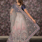 Rajwada Navy Blue Velvet Heavy Embroidered Semi Stitched Bridal Lehenga Set With Dupatta And Stitched Blouse For Women
