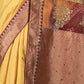 Rajwada Yellow Embellished Silk Blend Saree with Unstitched Blouse for Women