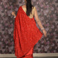 Rajwada Maroon Embellished Lycra Saree with Unstitched Blouse for Women