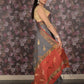 Rajwada Grey Woven Cotton Blend Saree With Unstitched Blouse For Women