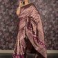 Rajwada Purple Woven Silk Blend Saree With Unstitched Blouse For Women