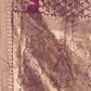 Rajwada Purple Woven Silk Blend Saree With Unstitched Blouse For Women