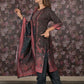 Rajwada Grey Ethnic Motifs Printed Embroidered Rayon Stitched Kurta Set for Women