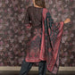 Rajwada Grey Ethnic Motifs Printed Embroidered Rayon Stitched Kurta Set for Women