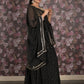 Rajwada Black Semi Stitched Sequins Embroidered Lehenga with Unstitched Blouse And Dupatta For Women