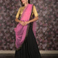 Rajwada Black Georgette Stitched Lehenga with Embroidered Unstitched Blouse for Women