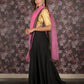 Rajwada Black Georgette Stitched Lehenga with Embroidered Unstitched Blouse for Women
