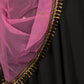 Rajwada Black Georgette Stitched Lehenga with Embroidered Unstitched Blouse for Women