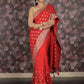 Rajwada Pink Embroidered Silk Blend Saree with Unstitched Blouse for Women