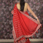 Rajwada Pink Embroidered Silk Blend Saree with Unstitched Blouse for Women
