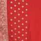 Rajwada Pink Embroidered Silk Blend Saree with Unstitched Blouse for Women