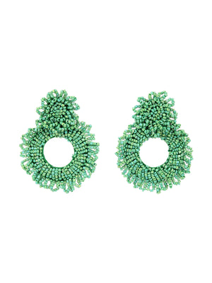 Rajwada Green Circular Dangler Earring For Women