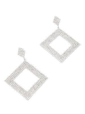 Rajwada Square Patterned Hoop Earring For Women