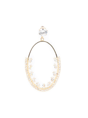 Rajwada White Embellished Dangler Earring For Women