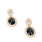 Rajwada Black Faux Stones Golden Dangler Earring For Women