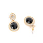 Rajwada Black Faux Stones Golden Dangler Earring For Women
