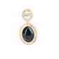 Rajwada Black Faux Stones Golden Dangler Earring For Women