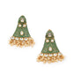 Rajwada Green Meenakari Dangler Earring For Women