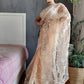 Rajwada - Peach Organza Embroidery Saree with Unstitched Blouse