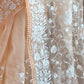 Rajwada - Peach Organza Embroidery Saree with Unstitched Blouse