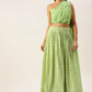 Rajwada - Green Georgette Embroidered Semi Stitched Lehenga Choli